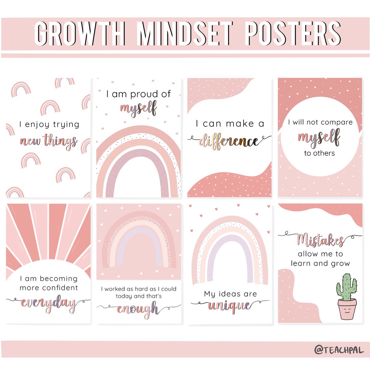 🌟 FREE 🌟 growth mindset posters on my website now! Hope you like them! You can download them here: teachpal.co.uk/growth-mindset… #edutwitter #growthmindset #wellbeing #classroomresources