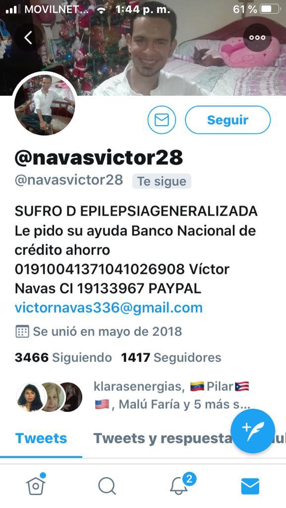 #ServicioPublico para 
<a href="/navasvictor28/">@navasvictor28</a> sufre de epilepsia generalizada convulsionó desde los 2 años de edad, tiene una anomalía en la parte izquierda del cerebro, es algo congénito. Los costos medicamentos son muy costosos 
<a href="/shiabertoni/">Shia Bertoni</a>
