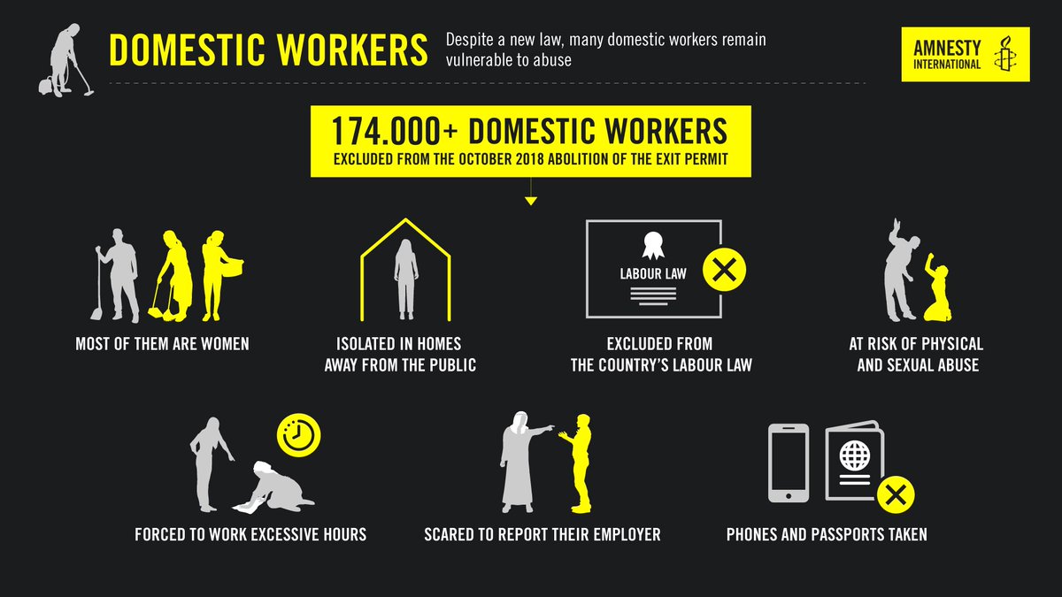 As  @amnesty explains, that’s all part of the Kafala system, which viciously exploits South Asian guest workers - allowing employers to prohibit their employees from leaving the country.
