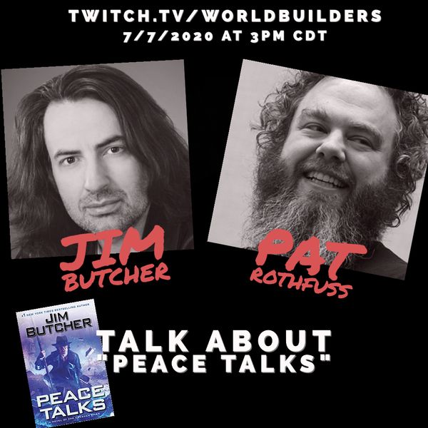 PatrickRothfuss's tweet photo. Heya Everyone!

At 3:00 today (CST) I'm going to livestream a conversation with Jim Butcher (@longshotauthor) about his upcoming book, Peace Talks.

Come chat with us here: https://t.co/z8Mm5aH9Ks https://t.co/T4mPYRMHwl