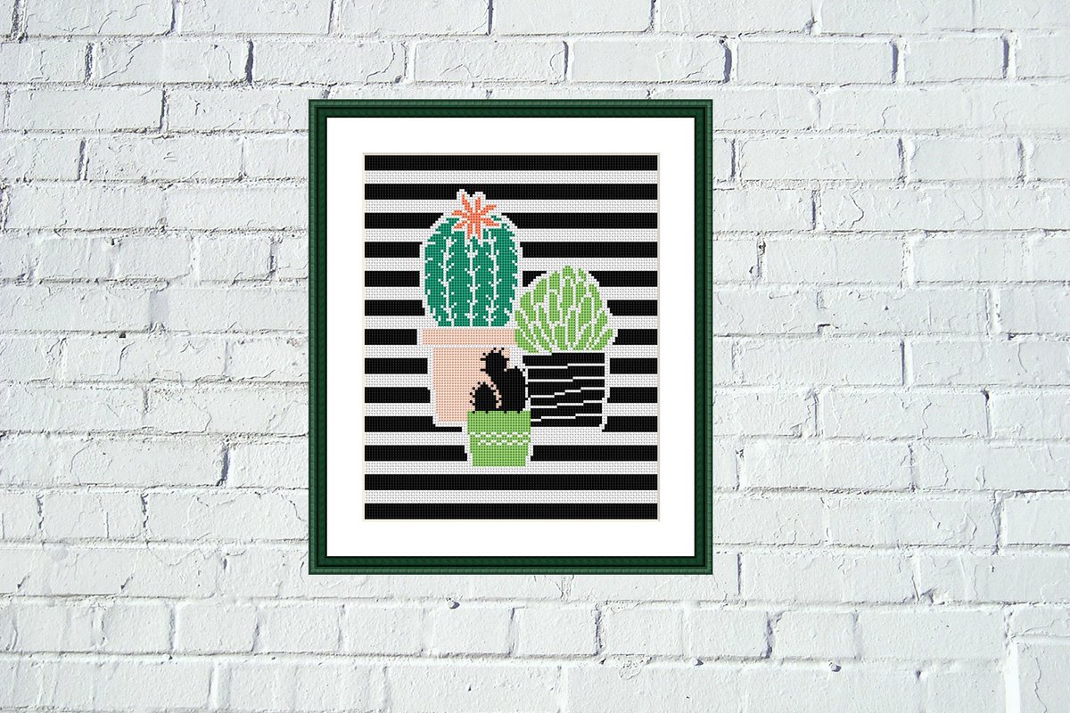 Cactus cross stitch pattern jpcrochet.com/products/cactu… #Cactus  #flowercrossstitch #crossstitch #moderncrossstitch #crossstitchpattern #xstitch #xstitching #simplecrossstitchdesign #embroidery #Flowers