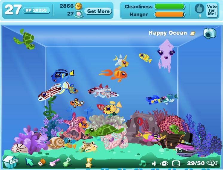 Happy Aquarium j’avais installé facebook juste pour jouer à ce jeu c’était beaucoup trop bien 