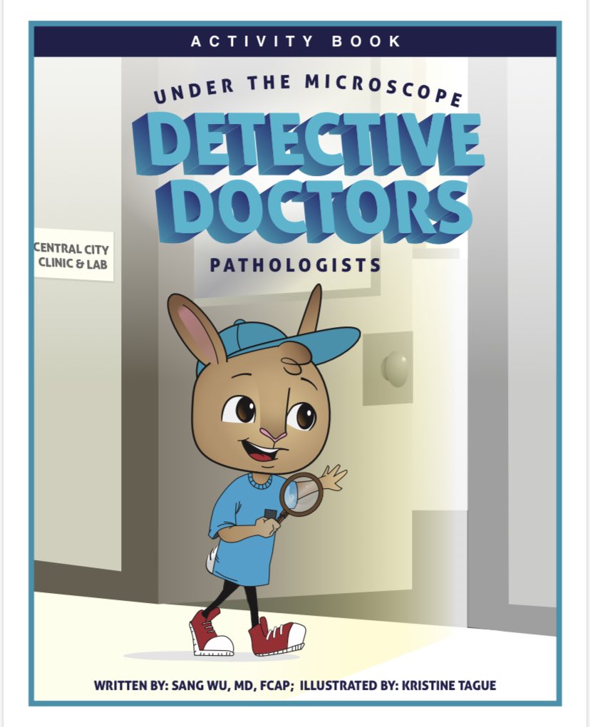 CAPFndn's tweet photo. The Detective Doctors activity book was created by @sangwumd the winner of the 2016 CAP Foundation Herbek Humanitarian Award, for children of patients at #SeeTestTreat to learn more about what a #pathologist is. 

Learn more: https://t.co/ACC7H5ePgv https://t.co/65Sra6wd5E