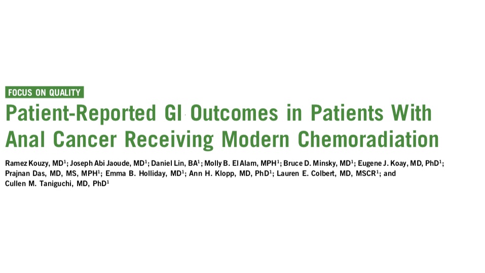 What acute toxicities should patients with anal cancer expect during their treatment with #chemoradation? 

To answer that question, we prospectively collected #PRO data from patients with Anal Ca. 

Results are now out: <a href="/ASCO_pubs/">ASCO Publications</a> <a href="/MDAndersonNews/">MD Anderson News</a> 
ascopubs.org/doi/figure/10.…
1/4