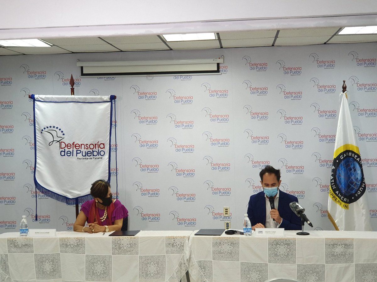 CocodeMaribel's tweet photo. Firma de convenio con Crime Stoppers International en materia de reforzamiento de Derechos Humanos @DefensoriaPan.
Noticia en Desarrollo. https://t.co/QibW9dXHDs