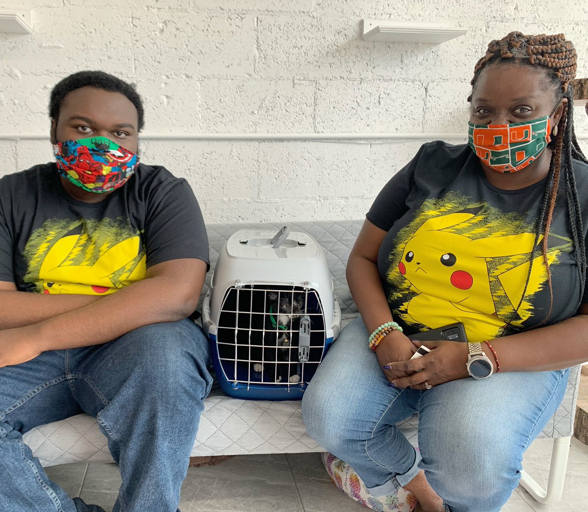 catsmeowcafemia's tweet photo. Hooray for double adoptions!! 🎉 Brothers Mako and Teebo went home today!! #71 and #72 😸. These two took a little longer than usual to come around. We are very happy with the progress they made and are excited that they get to go home together. 🖤 #TCMCalumni 

#ADOPTEDtogether https://t.co/32wZLZWc6t
