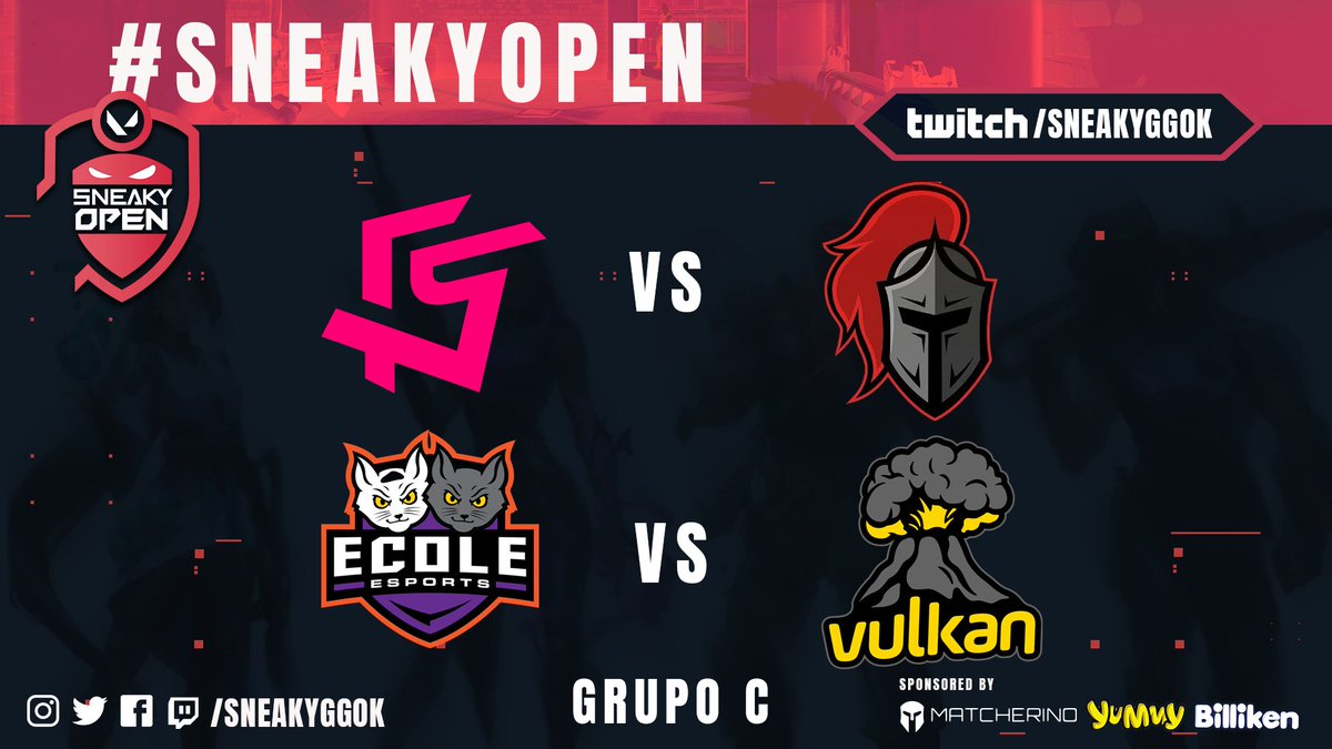 SneakyGGOK's tweet photo. HABEMUS ENFRENTAMIENTO DEL DIA DE HOY! 😈
SEGUNDA FECHA DE LA #SneakyOpen🏆| @PlayVALORANT
⚔️@DecentLatam - @dks__esports - @AustralsEsports - @RedxodusEsports - @ReallyGEsports - @Vulkangg_tw - @SerenaFiveGG - @FroztFireteam lograran quedarse en la punta de su grupo?🤫 https://t.co/WA07BdMNjf