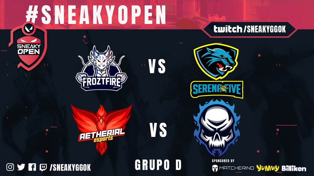 SneakyGGOK's tweet photo. HABEMUS ENFRENTAMIENTO DEL DIA DE HOY! 😈
SEGUNDA FECHA DE LA #SneakyOpen🏆| @PlayVALORANT
⚔️@DecentLatam - @dks__esports - @AustralsEsports - @RedxodusEsports - @ReallyGEsports - @Vulkangg_tw - @SerenaFiveGG - @FroztFireteam lograran quedarse en la punta de su grupo?🤫 https://t.co/WA07BdMNjf