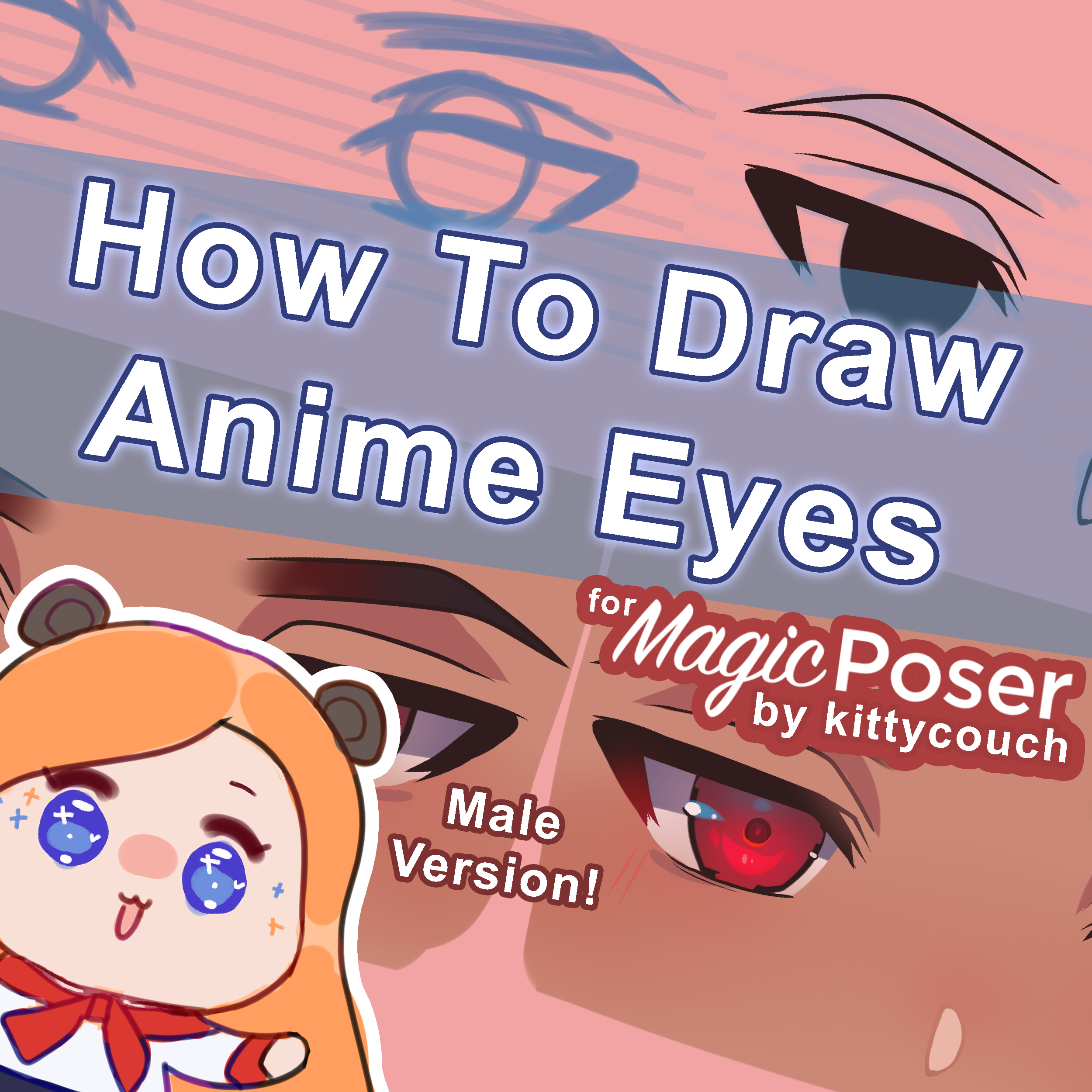 Magic Poser on X: How to Draw Masculine Anime Eyes with #MagicPoser!  (3/4) 🌹 Drawing highlights in anime-style art is our favorite part!  #artcommunity #animeart  / X