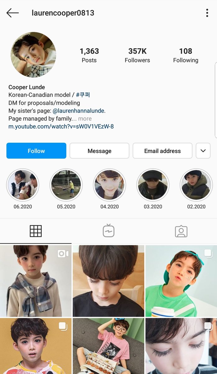 3. Cooper Lunde, 6 years old (South Korea)Thanks to his piercing looks and long eyelashes, Cooper became one of the most popular children in South Korea. He has over 250,000 subscribers on his Instagram account. You can see the boy in commercials for children’s clothing.