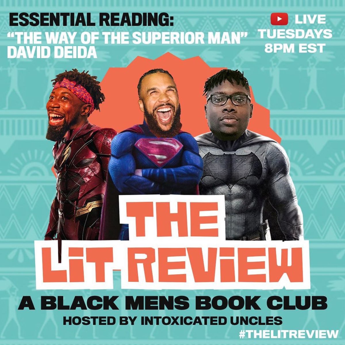 Tune in TONIGHT at 8pm ET on YouTube for the SEASON FINALE of The Lit Review 🎙 as me @nanakwabena & @yusufyuie discuss “The Way Of The Superior Man” by David Deida.
Bring your 🍷 or 🌳💨 and let’s talk books, current culture, and life lessons on #TheLitReview. #BlackMensBookClub