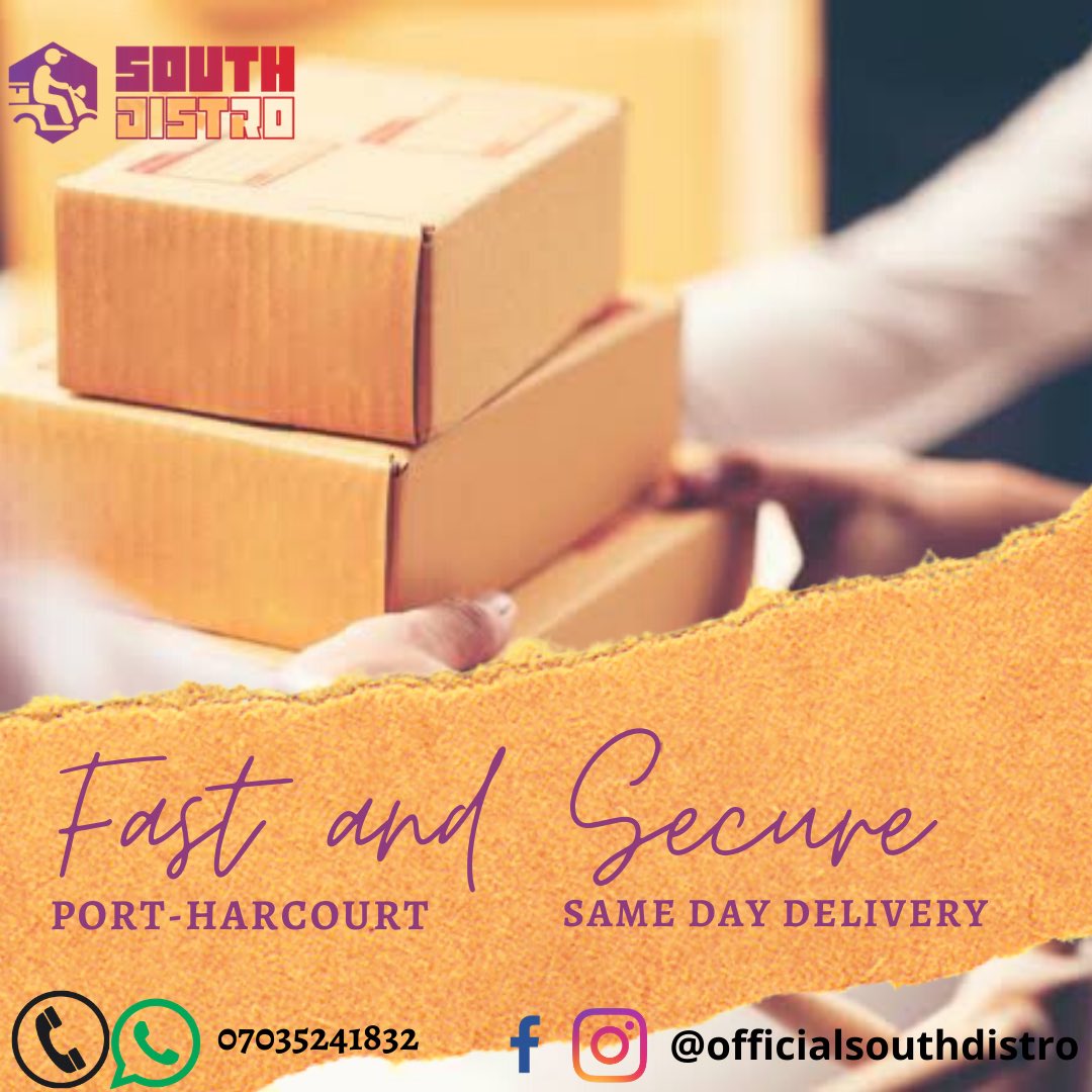 SouthDistro's tweet image. Are you a vendor or an individual  needing delivery service of your food items, cloths, documents, gadgets or other times within Port-Harcourt, please follow and contact @SouthDistro. We are fast, secure and 100% reliable
#Adeherself 
#lockdownextension
#ARSLEI
#portharcourt