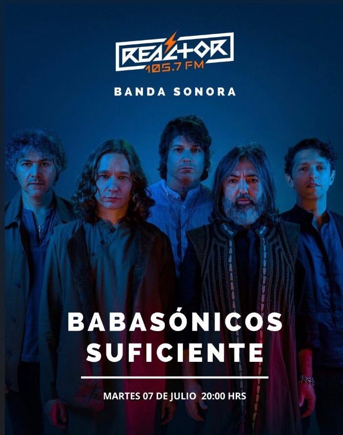 babasonicos's tweet photo. Hoy 
20:00 HS MX 🇲🇽 
22:00 HS AR 🇦🇷 
Banda Sonora — @Reactor105 
Especial de 1 hora dedicado a Babasónicos. Diego Uma desmenuzará los singles que conforman el EP SUFICIENTE.
—
Escúchalo en vivo 🎧 👇🏻
https://t.co/gEEqMyLe1Y https://t.co/uEtu5ucSmh