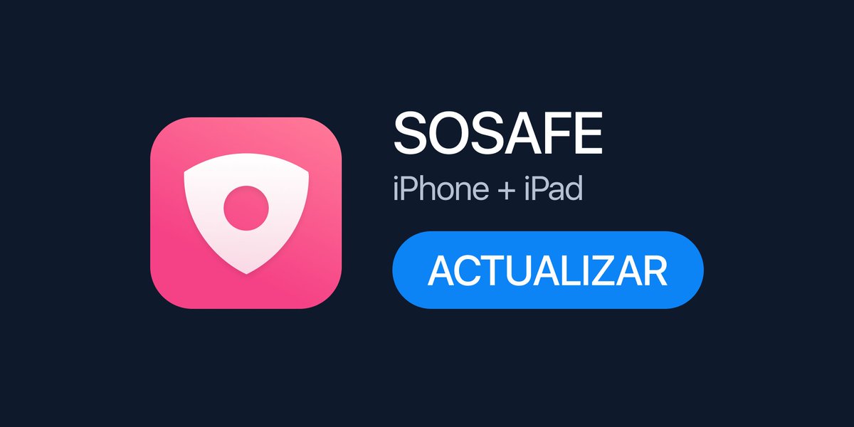[IMPORTANTE 👀] Actualiza SOSAFE a la última versión

Todos los SOSAFErs que tengan un iPhone (iOS) tienen que actualizar SOSAFE a la última versión para que les funcione bien (4.20.1 o superior). Por favor difundir 🙏🏻 #SOSAFE #actualizacionimportante