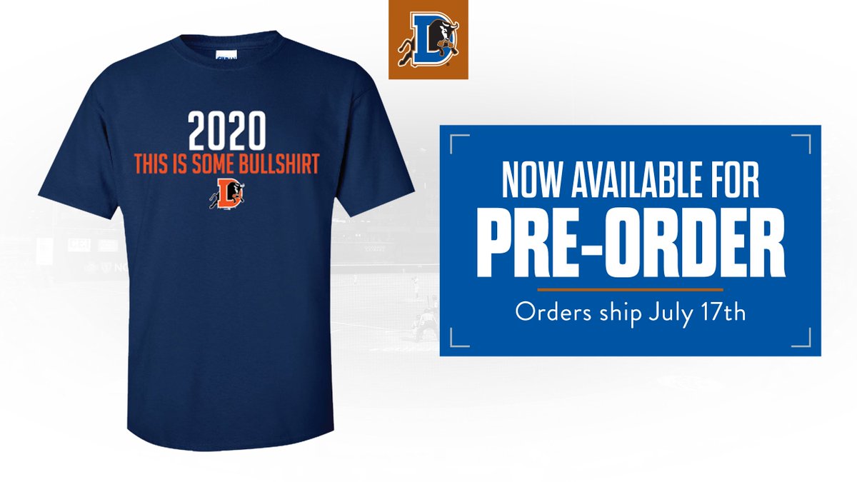 DurhamBulls's tweet photo. Everyone saying they had "2020 vision" didn't see this Bull shirt coming.
PRE-ORDER YOURS » https://t.co/NHa3iiZpam https://t.co/rZsn7OnmZs
