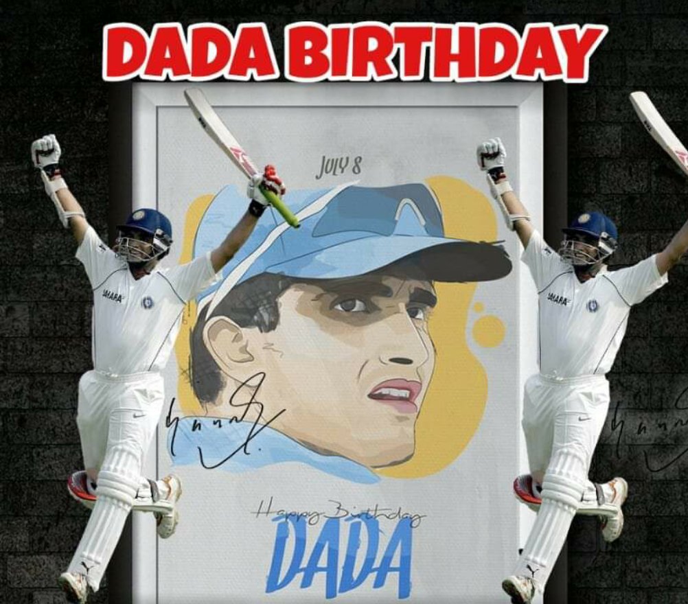 My favourite Indian captain Sourav Ganguly Happy Birthday Dada good team leader 2003 final world cup I miss you 