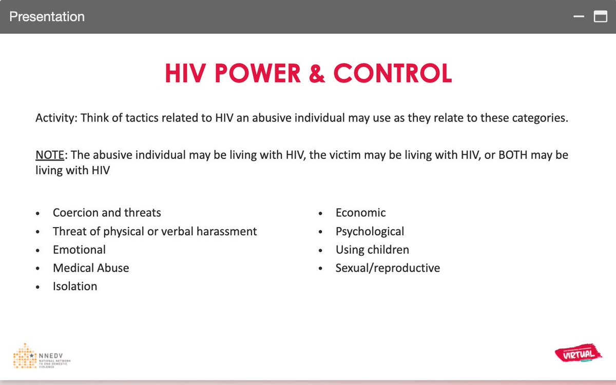 DS_Dubois's tweet photo. Preventing New HIV Infections through Partnerships. 

Happening now: conversation about #GenderBasedViolence and its connection with #HIV. 

Presentation by Robin Pereira &amp; Ashley Slye at @AIDS_conference 

Protecting survivors of GBV protects their health.

#aids2020resilience https://t.co/2KYX5wfkY0
