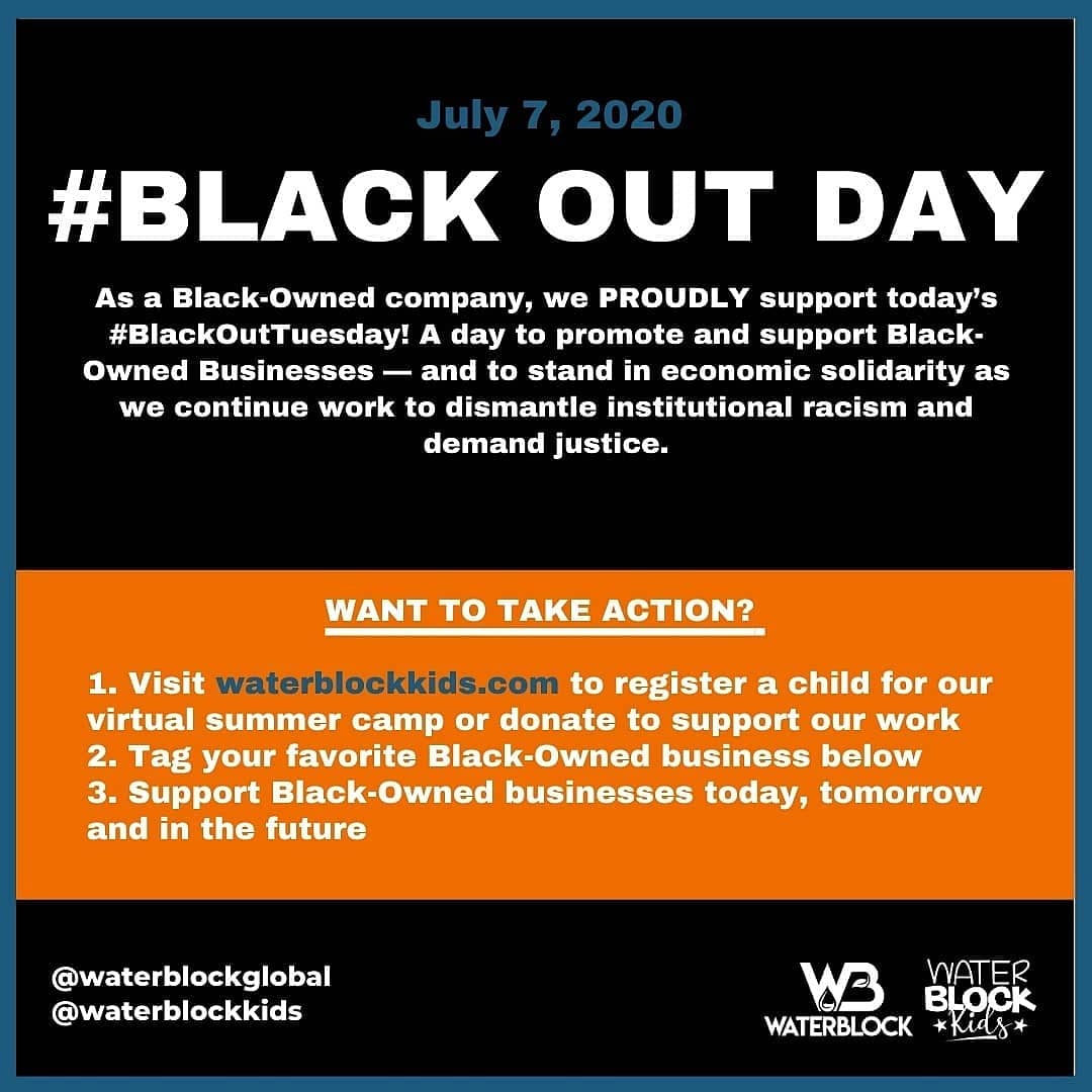 This #BlackOutTuesday -- take action by supporting Black-Owned Businesses! ✊🏽✊🏿✊🏽

#WATERBLOCKKids #waterblockglobal #design #virtualsummercamp #blackouttuesday #architecture #builtenvironment #designeverywhere #blacklivesmatter #summercamp #socialjustice #womeninbusiness