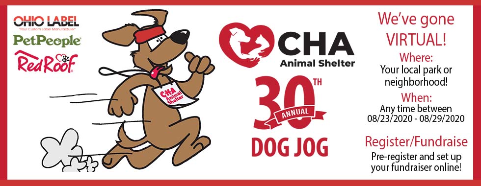 CHAAnimals's tweet photo. The 30th Annual Dog Jog has gone virtual! Run in your local park or neighborhood between Sunday, August 23 and Saturday, August 29 to benefit the dogs and cats at CHA Animal Shelter. Visit https://t.co/sgRkoCdR5Q to sign up!

#CHADogJog #AdoptCHA #CHAAnimalShelter https://t.co/JRbCZLMQpf