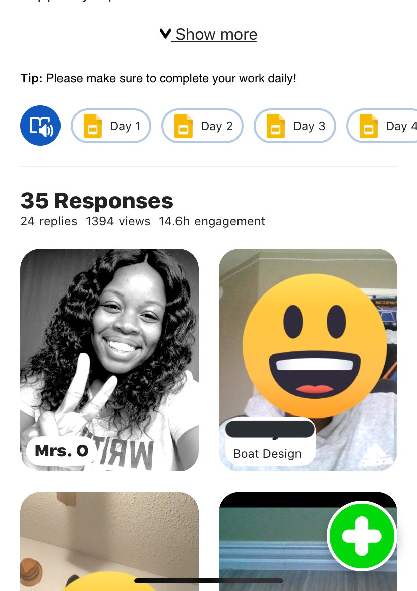 MrsOguntuga's tweet photo. Day 2: #CampCTE and #CampPhotowrite @Msreboot2020A campers are really engaged! I stopped by to let them know how much I’ve enjoyed listening to their responses on flipgrid! @jmscottjess1 @NoTeacherLikeMe @mdior33 @MrJNickerson @BostonPatriot22 https://t.co/xF8RHNTKYY