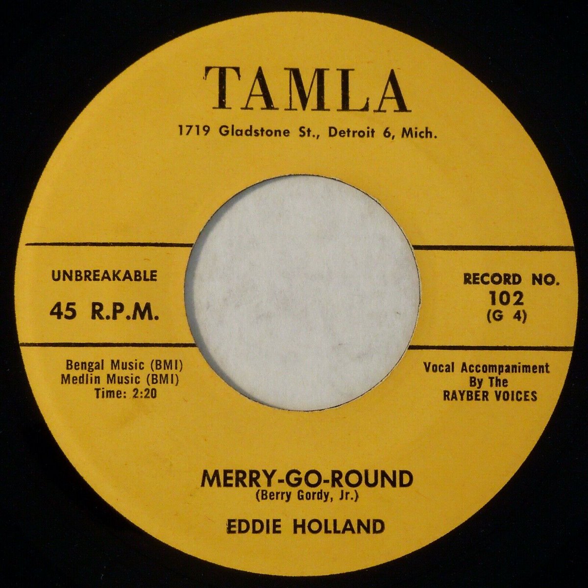 popsike.com on Twitter: &quot;archived! $ 479 | Tamla 102 Eddie Holland Orig  Rare R&amp;b Doo Wop / Soul 45 E+ Merry-g #vinyl https://t.co/z9jhRwyMOh…  https://t.co/fPhd2HlwdP&quot;