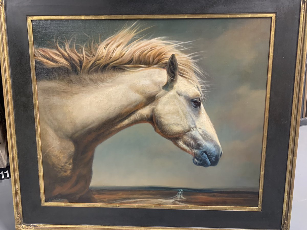 ncwhm's tweet photo. We have hundreds of new paintings for the upcoming Prix de West. Check out “Free Mare”by Teresa Elliott, oil on linen. She’s a new artist this year. #HashtagTheCowboy Thanks, Tim https://t.co/v1wLwLEclU