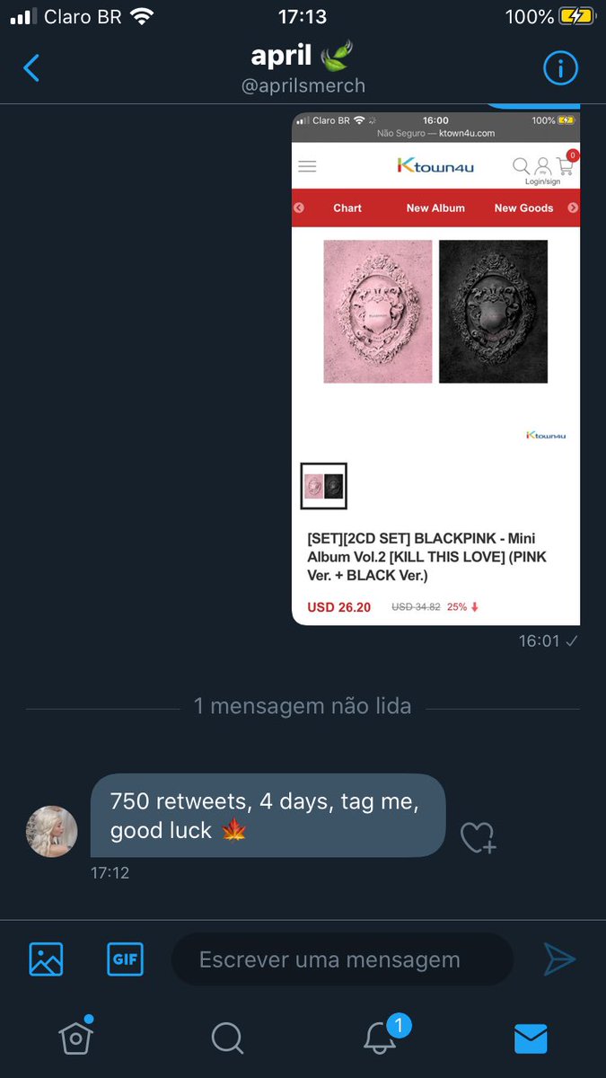 pinksweb's tweet photo. GENTE ME AJUDEM A CHEGAR EM 750 retweets EM 4 DIAS POR FAVOR @aprilsmerch https://t.co/lHYXk44FDp