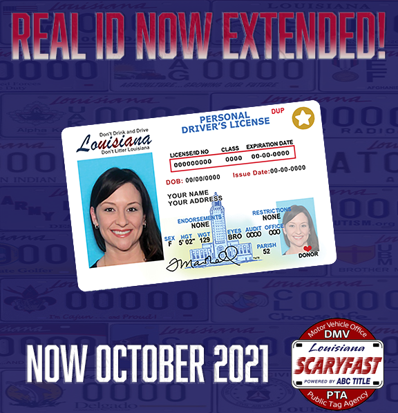 abcmetairie's tweet photo. There have been many questions on when the Real ID deadline is. Don’t worry, it's been extended until October 2021. BUT, come get yours early at your local ABC Title. We’ll get it done #scaryfast!
#abctitle #louisiana #fastservice #quickservice #easy #local #localbusiness #realID https://t.co/uiSCcjV5l0