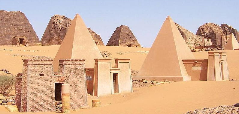 There are more Pyramids in Nubia (The most numerous in the world) than there are in Egypt. Nubian Pyramids were constructed (roughly 240 of them) in Sudan. The Temple and Pyramid complexes along in the Nile in Sudan are evidence of the Napatan, Meroitic and Kushite civilizations.