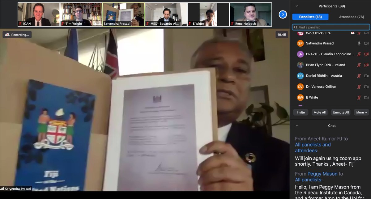 Way to celebrate the 3rd anniversary of the  #nuclearban treaty: Fiji has just become the 39th state to ratify the  #nuclearban treaty! Congratulations  @FijiMissionUN  Fiji’s ratification is all the more important because of its experience of the impacts of nuclear testing.