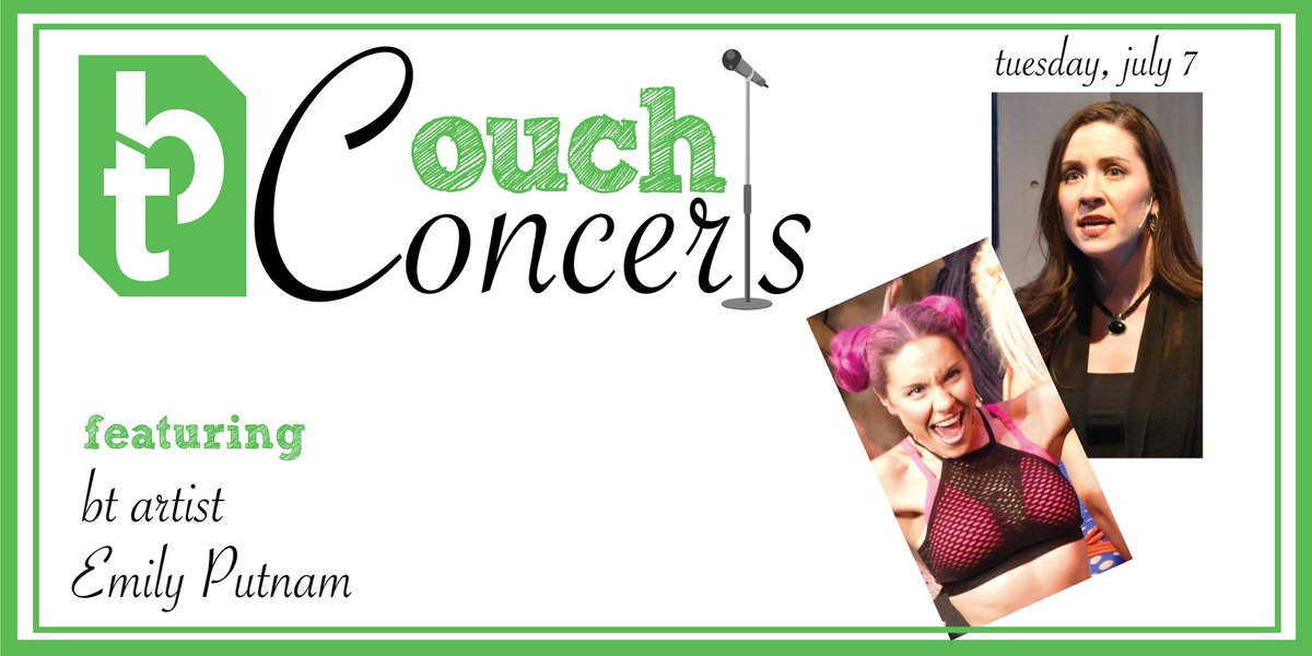 It’s time for tonight’s new #BTCouchConcert thanks to @ee_putnam! 

Watch Emily’s Couch Concert (and past performances, too!) over on YouTube: youtu.be/4bDsO9ZUECE