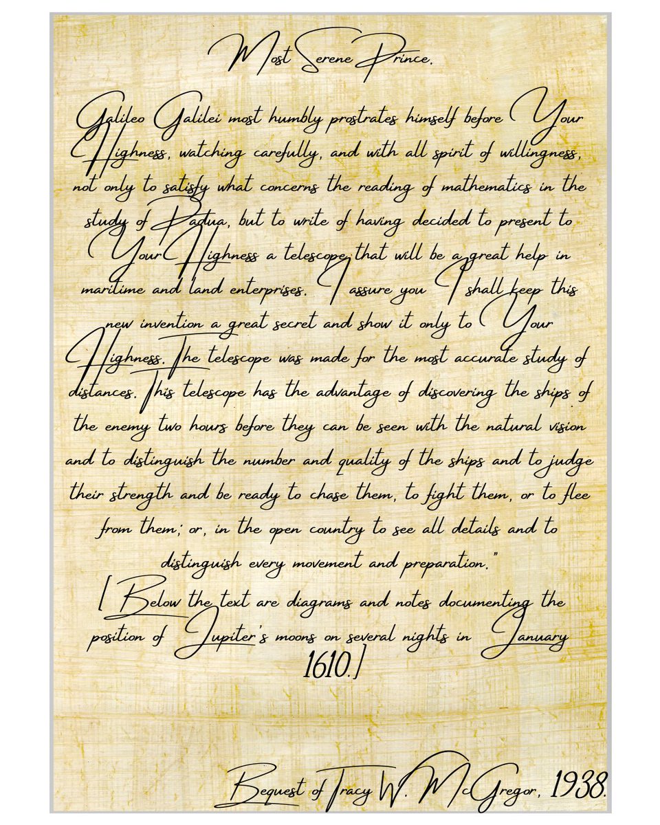 spacetime_talks's tweet photo. I have always been fascinated by the history of Astronomy. Discovery of Jupiter's Moons: This is a draft of a letter from Galileo Galilei to Leonardo Donato, Doge of Venice, August, 1609, and Notes on the Moons of Jupiter, January 1610. Its translation is in the second image. https://t.co/ehqXUBRsXE