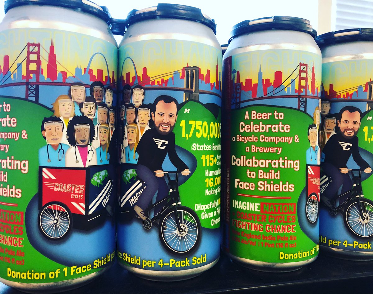 SulaBigHead1's tweet photo. @imaginenationbrewingco and @coastercycles teamed up to brew Fighting Chance NEIPA!!! 🍻 ❤️ #missoula #fighting #chance #montana #montanabeer #neipa #facesheilds #beer #montanabeer #montanalife #beers #craftbeer https://t.co/3Bl2fSJabA