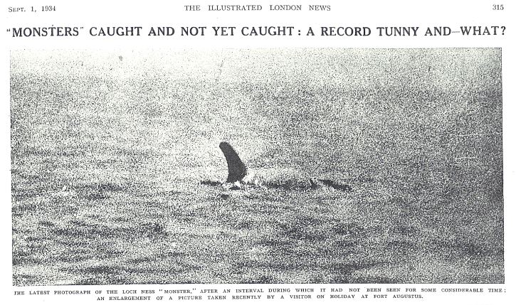 It actually doesn’t look like a whale’s fin at all, plus it looks too small. There IS a  #Nessie photo that looks a lot like a whale fin – the F. C. Adams photo, also of 1934 – but the circumstances of where it was taken is hazy at best. It wasn’t definitely taken in  #LochNess.