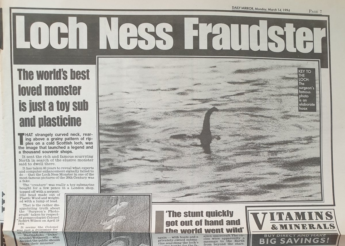 During the early 1990s, the Wilson Photo became newsworthy again. Christian Spurling, near death in 1993, supposedly confessed the ‘real’ story to researchers David Martin (a zoologist and teacher) and Alastair Boyd (an amateur investigator).