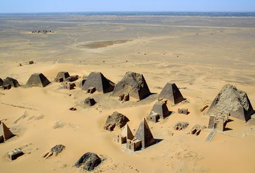 Nubia's numerous pyramids are grouped around 5 sites:-Meroë --Most extensive Nubian pyramid site.-El-Kurru-Nuri- This necropolis was the burial place of 21 kings and 52 queens and princes -Jebel Barkal--Sedeinga - A new group of pyramids was discovered near the village.