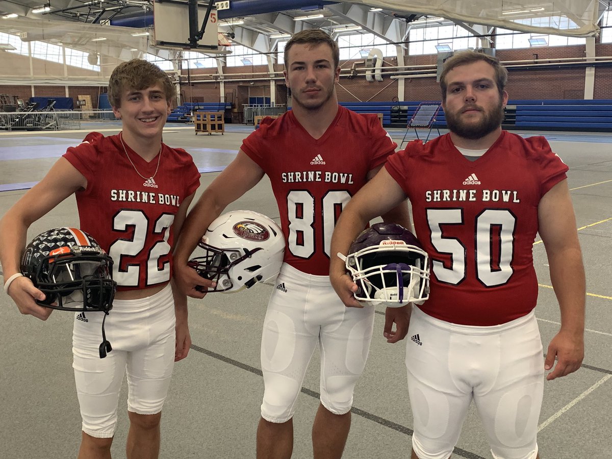 Coach_Soukup's tweet photo. Washington County is well represented at the @NEShrineBowl this year. Here’s @remington_gay @BradySoukup &amp; @Tylerstrauss44 at today’s @strivsports photo shoot.
#NSB62 #MoreThanAGame #NorthSquad 

@EntPubSports https://t.co/Y3emFWmrks