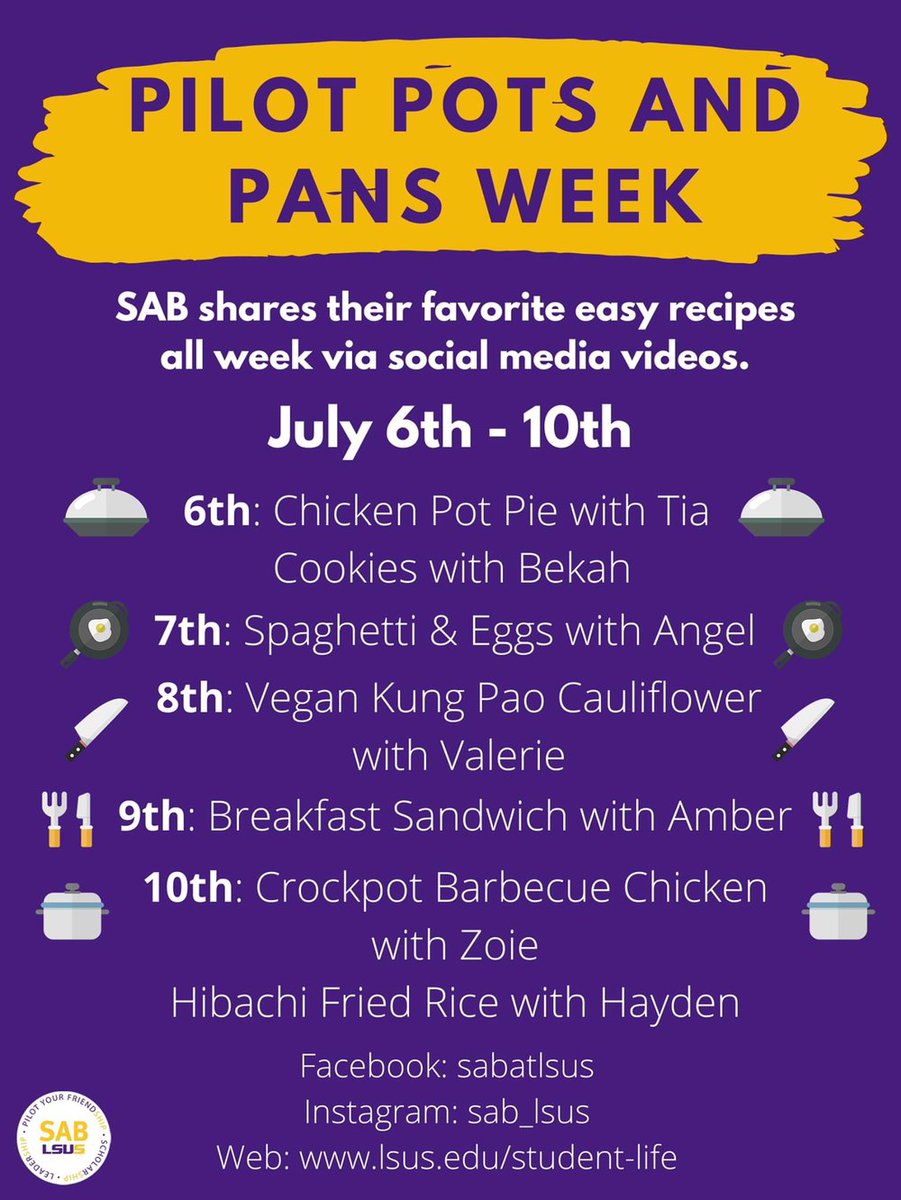 SABatLSUS's tweet photo. later today with Bekah's cooking baking video.
https://t.co/e9xEfxcJST https://t.co/JPyKRNssic