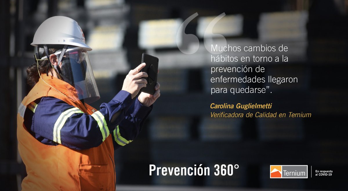 TerniumArg's tweet photo. La #prevención en Ternium es tan importante como la calidad de nuestros productos. Dentro y fuera de planta, el equipo de Ternium extrema los cuidados para disminuir el riesgo de contagio. Conocé más sobre nuestro Plan de Gestión https://t.co/3XXh2C4arK #COVID19 #AceroParaHacer https://t.co/yU9jFZpuFX
