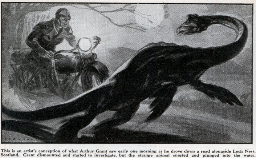 This has mostly been ignored. Indeed, most sources which discuss Grant’s sightings use a cropped photo so that Duke is excluded. Incidentally, there’s some fun artwork depicting Grant’s encounter…  #LochNessMonster  #cryptozoology
