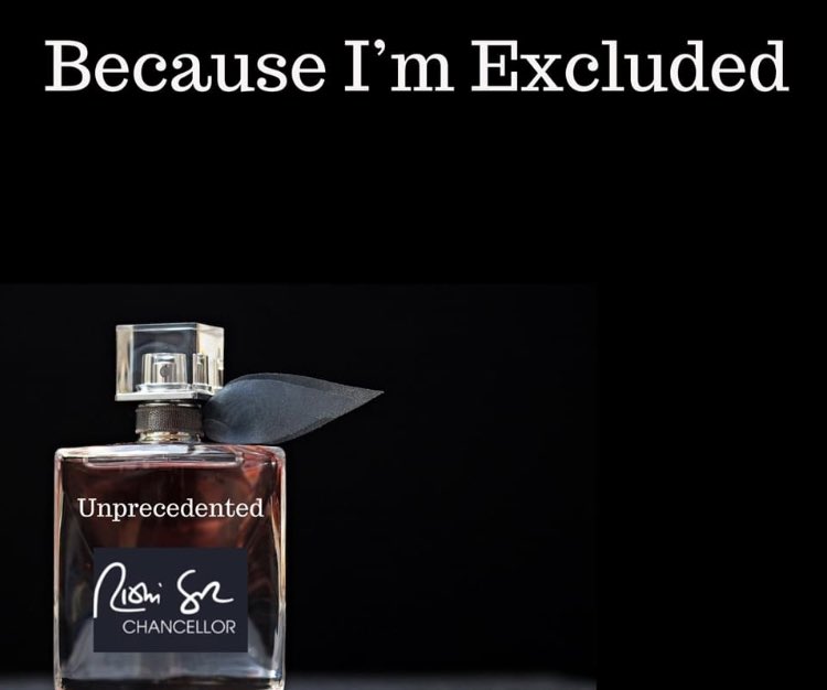 Latest fragrance by <a href="/RishiSunak/">Rishi Sunak</a> “unprecedented” because im excluded.  Can’t afford it at the moment - because I’m #excludeduk