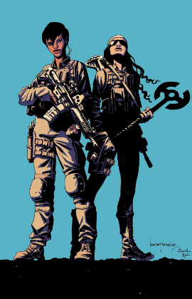 NetflixLAT's tweet photo. Leandro Fernández, el ilustrador argentino detrás de la novela gráfica ‘La vieja guardia’, (próxima película de Charlize Theron) estará en una charla en vivo hoy a las 7pm 🇲🇽 / 9pm 🇦🇷. Para verla, da click aquí: https://t.co/D3RoZgYERI https://t.co/tLsiZc3K3B