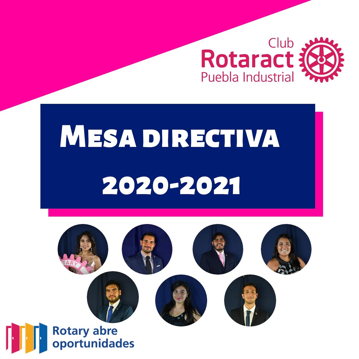 Nos complace presentarles la nueva Mesa Directiva 2020-2021!
#4185
#RotaractPueblaindustrial 
#Rotaryabreoportunidades