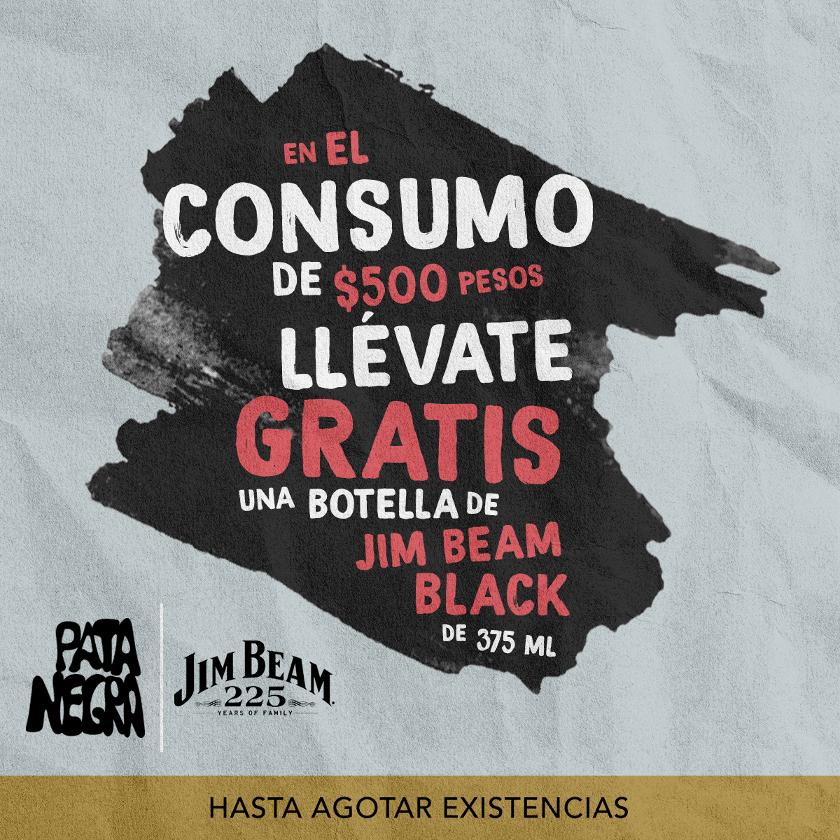 ¡Regresamos para consentirlos! 
En el consumo de $500, te regalamos una botella de <a href="/JimBeam/">Jim Beam</a> Válido en los establecimientos o servicio para llevar, no acumulable. #DeVueltaAlPata