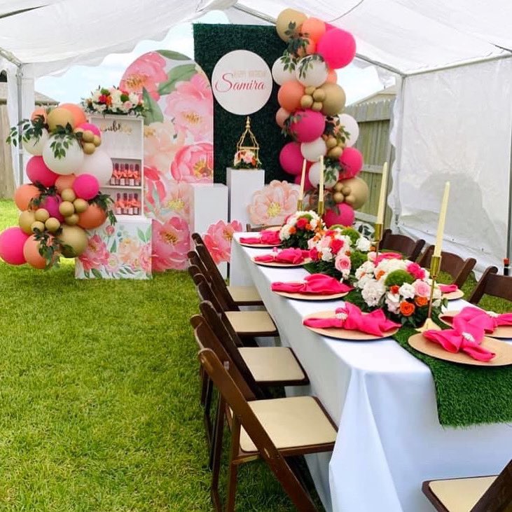 LRiliece_Events's tweet photo. When the client says “I want an elegant garden party...” We deliver! I absolutely LOVED styling this event!!

#gardenparty #partydecor #tabledecor #partyideas #dreamdinnerparty #yardparty #tentparty #floradecor #centerpieces #champagnewall https://t.co/dnfWrhcQ6C
