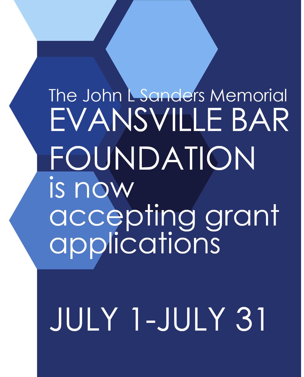 evvbar's tweet photo. Did you know that the Evansville Bar Foundation granted more than $27,000 to local organizations in 2019? Grant Apps are being accepted through July 31. To apply, go to https://t.co/46TTFUb9kF, scroll to Grant Applications. https://t.co/XJ7m4bkiNv