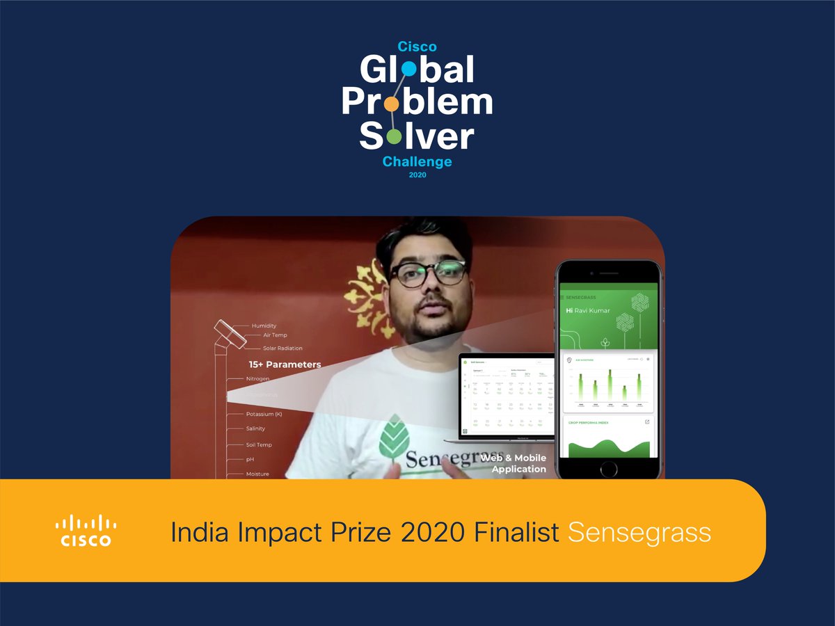 Sensegrass1's tweet image. Twitter-We need your support
We are a finalist for @CiscoCSR 2020 #GlobalProblemSolverChallenge! Please click the link to watch our pitch video and support us by voting for Sensegrass in the People’s Choice Award. Cisco #CiscoCSR cisco.innovationchallenge.com…/global-…/sensegrass