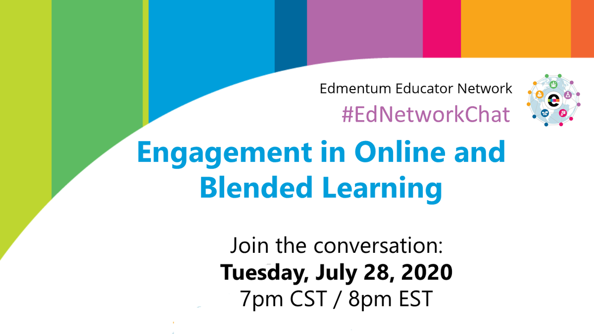 EdmentumNetwork's tweet photo. Join us for a Twitter Chat to workshop ideas for engaging our students in an online and blended learning environment! #EdNetworkChat #EducatorFirst #Edmentum https://t.co/yQ498o3vNr