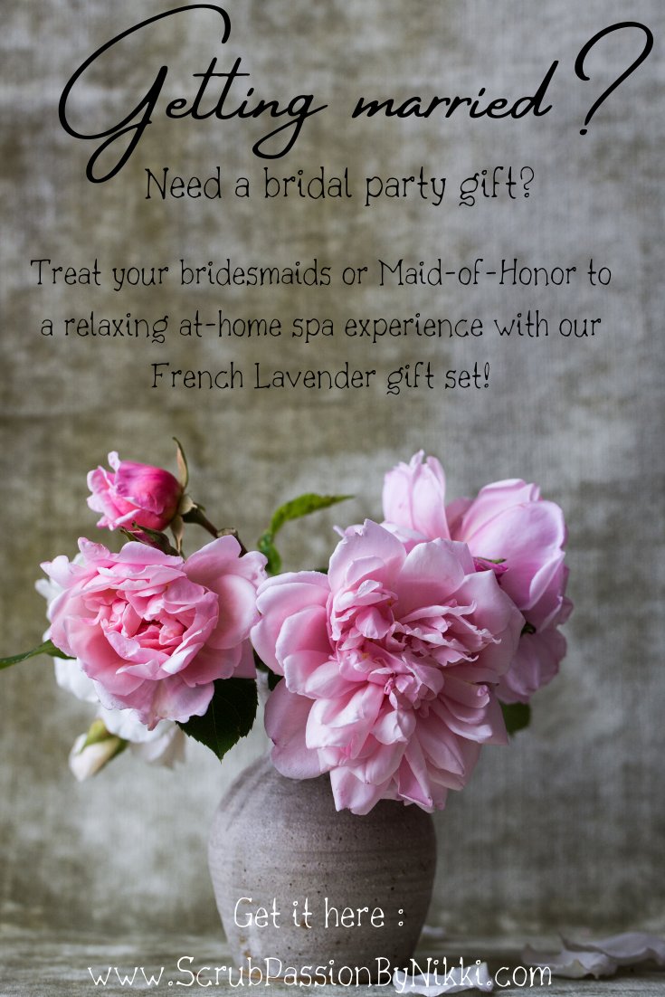 Get your #BridalPartyGift from us! 
ScrubPassionByNikki.com
#weddingideas #gifts #giftideas #veganfriendly #Organicskincare  #Handcrafted #HandmadeHour #castilesoap #FrenchLavender #DayDreamer #tuesdayvibes #bridesmaids #bridetobe #maidofhonor