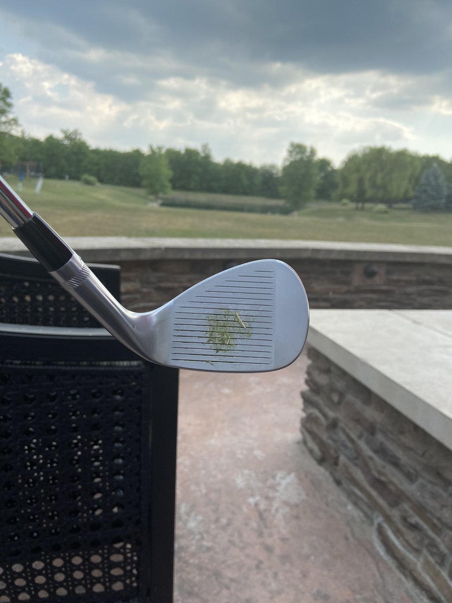 john_parker24's tweet photo. New Wedge!  The contact marks aren’t nearly close enough to the hosel for my liking. Might need to get back in the #learningcenter and have her re-calibrated. @ClubProGuy https://t.co/klVtL1wtl0